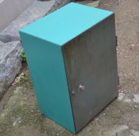 Colored metal cabinet